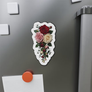 Rose Bouquet Die Cut Magnet | Floral Refrigerator Magnet 6