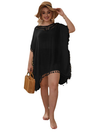 Plus Size Crocheted beach cover-up 5