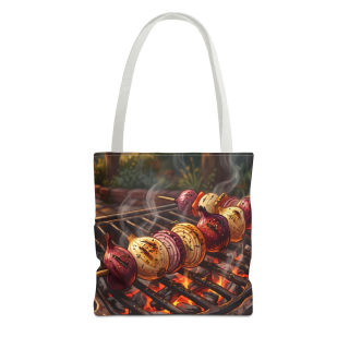 Grilled Vegetable Kabob Tote Bag | BBQ Skewers, Summer Cookout Market Tote 7