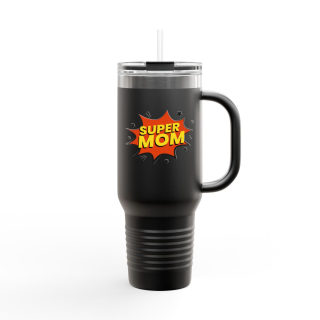 Super Mom comic burst insulated travel mug 11