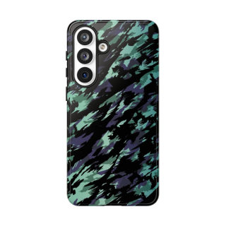 Teal Black Abstract Camo Phone Case 85