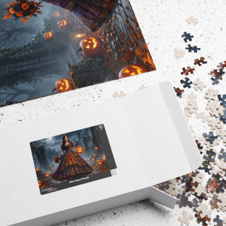 Gothic Pumpkin Lady puzzle 520-piece | Halloween jigsaw puzzle 16