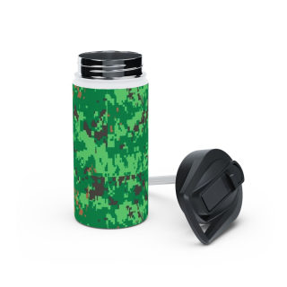 Green Digital Camo Water Bottle | Stainless Steel, Standard Lid 5