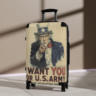 Uncle Sam Want You design Suitcase | Vintage American Poster luggage 11