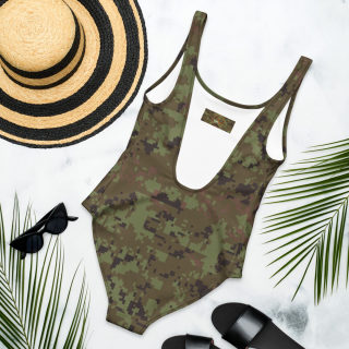 One-piece swimsuit, digital green camo 5