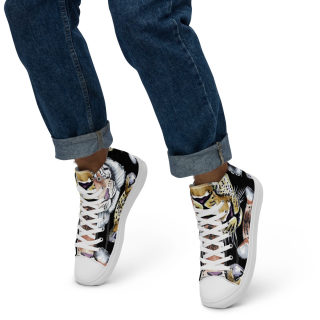 Men's High-Top Canvas Shoes "Lion Print" 15