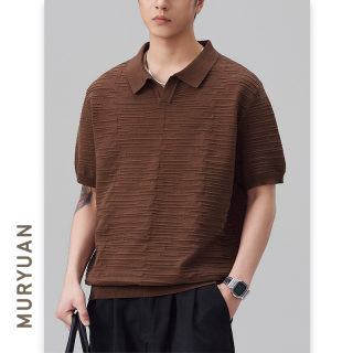 Embroidered Turn-Down Collar Polo Shirt for Men | Japanese Fresh Style 2