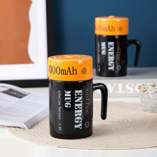 Battery-Shaped 3D Ceramic Novelty Mug | Coffee Mug, Microwave Safe 6