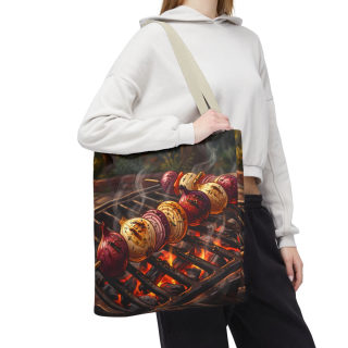 Grilled Vegetable Kabob Tote Bag | BBQ Skewers, Summer Cookout Market Tote 101