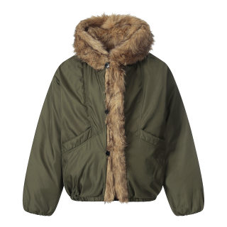 Wool Collar Warm Padded Jacket | Hooded 6