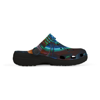 Neon Skull Pattern Kid's Clogs 12