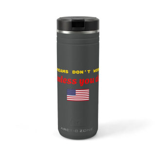 American flag 'Dreams Don't Work Unless You Do' tumbler 2