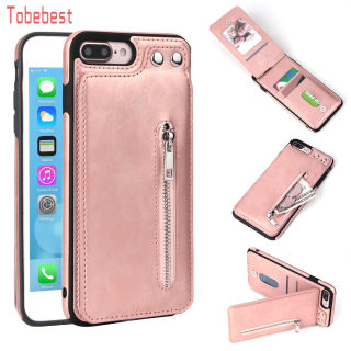 Zipper Leather Wallet Phone Case for iPhone