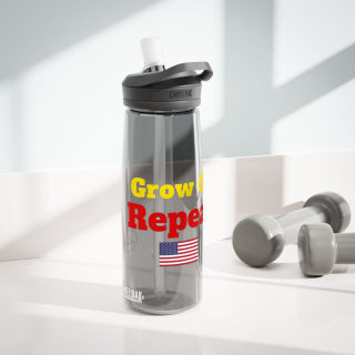 Grow One Repeat water bottle, American flag CamelBak Eddy 20oz/25oz 11
