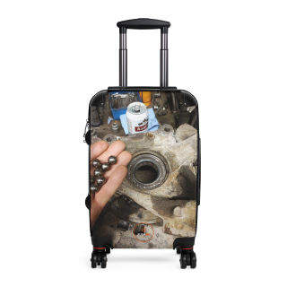 Mechanic Ball Bearing Close-Up Suitcase | Industrial Workshop Travel Luggage 4