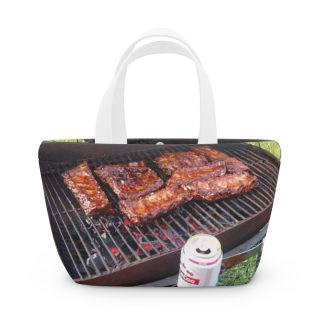 Grilled Ribs Lunch Bag | BBQ Pit Barbecue Design 5