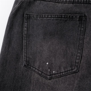 Washed Distressed Straight Leg Denim Pants 4