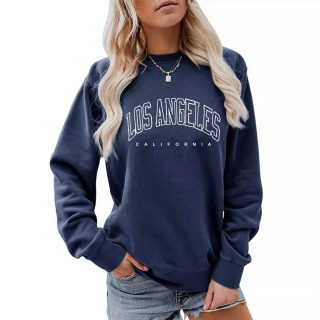 Round Neck Letter Print Hoodie | Mid-Length Lantern Sleeve 2
