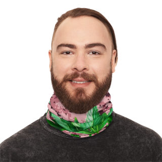 Green Cannabis Leaf Neck Gaiter 12