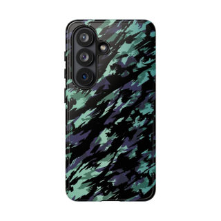 Teal Black Abstract Camo Phone Case 84