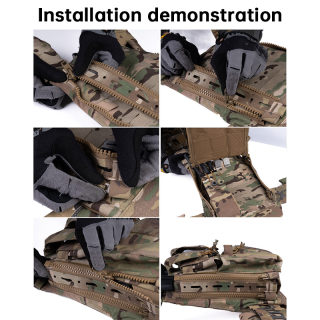 Tactical gear — Ferro Style #10 zipper MOLLE panel, tactical rear extension 5