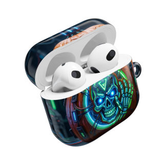 Neon Skull Pumpkin AirPod Case 19