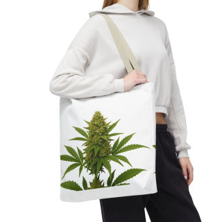 Cannabis Bud Illustration Tote | Botanical Cannabis Plant Tote 101