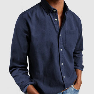 Casual Loose Long Sleeve Hooded Shirt for Men | Comfortable Home Wear 3