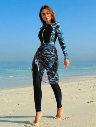 One-piece swimsuit (long-sleeve) 6