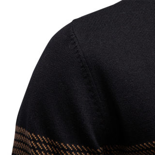 Men's Half-Zip Stand-Up Collar Sweater | Color Block 3