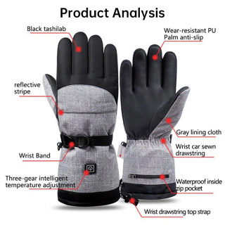 Waterproof Electric Heated Gloves for Skiing
