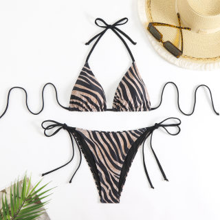 Zebra Print bikini set (backless)