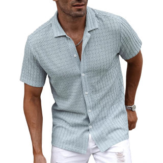 Men's Summer Button-Down Shirt | Ventilated Casual Design 3
