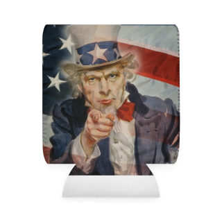 Uncle Sam Pointing Can Cooler Sleeve | American Flag Patriotic 2