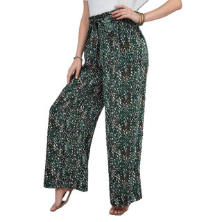 Women's Floral Bow-Tie High-Waisted Pants 5
