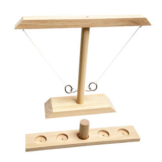 Wooden Ring Toss Game, Indoor & Outdoor Family Fun