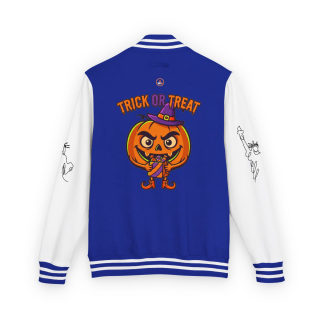 Trick or Treat Jack-o'-Lantern Letterman Jacket | Halloween Varsity Jacket 17