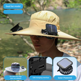 Fishing hat with fan — solar-powered cooling hat for camping and hiking 6