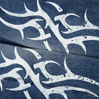 Tattoo-Print Wide-Leg Jeans 4