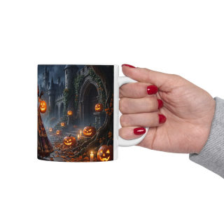 Victorian Pumpkin Lady Mug | Halloween Jack-o'-Lantern Ceramic Mug 18
