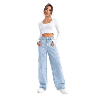 Women's Denim Wide-Leg Pants | Casual Fashion 4