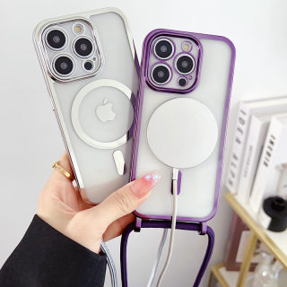 Lanyard phone case — electroplated, fits iPhone 16 and 15 Pro 4
