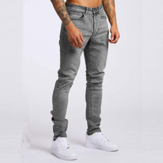 High-Waist Skinny Jeans for Men | Black Slim Fit Sporty Denim Trousers 3