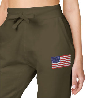 American flag embroidered sweatpants 51