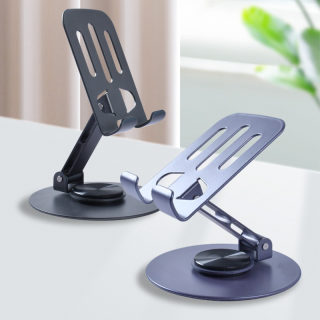 Phone holder — alloy 360-degree rotating desktop stand for livestreaming