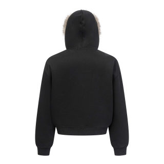 Urban Streetwear Patchwork Hooded Zip Jacket | Unisex Solid Color 2