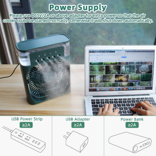 Desktop Electric Fan Air Cooler | USB Water-Cooling Spray Humidifier 3