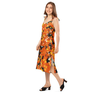 Tie-Strap Midi Dress 7