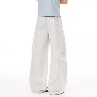 Solid Color Loose Wide Leg Floor Pants 2