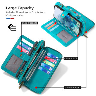 Leather Wallet Phone Case with Crossbody Strap for iPhone 2